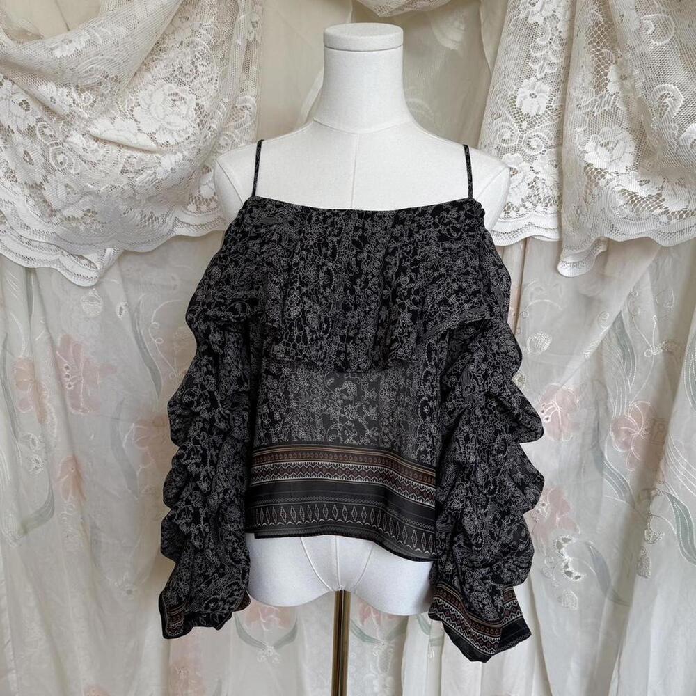 Misa boho billow sleeve top Sz. S - Picture 1 of 3